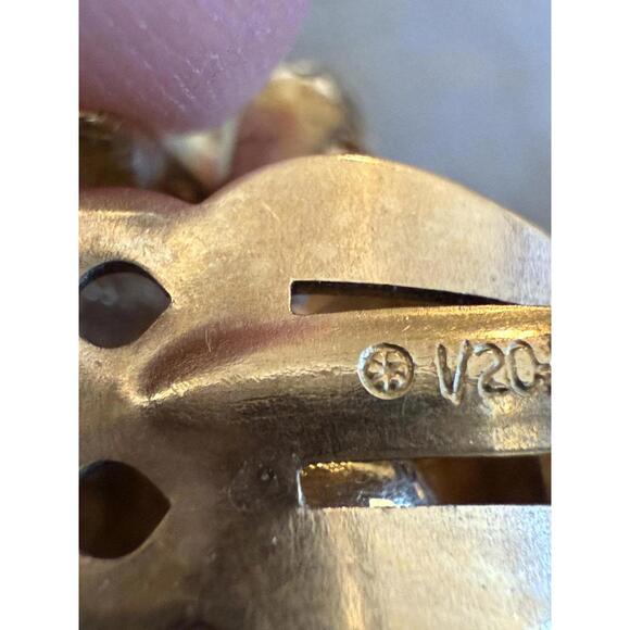 Vintage Ciner Signed 1/20 14k Doorknocker Earrings - Picture 11 of 13